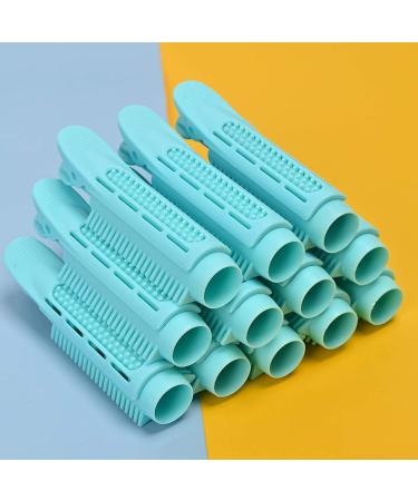 12 PCS Volumizing Hair Root Clips - Natural Fluffy Self Grip Curler for Women - Blue Hair Rollers for Easy Styling - Buy Online on GoSupps.com