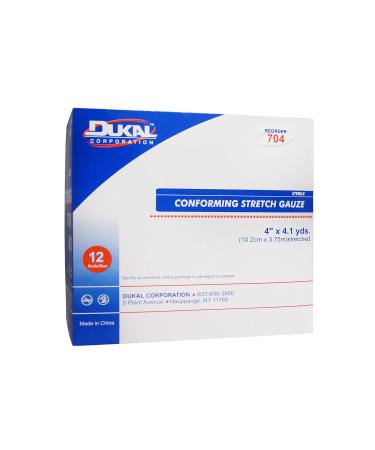 Dukal Conforming Bandage 4"x4.1 Yards - Sterile 1-Ply Roll | 96 Rolls/CS - International Shipping Available - Buy Online on GoSupps.com