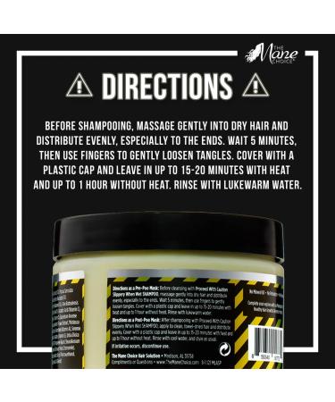THE MANE CHOICE Proceed With Caution Killer Curls Pre or Post Poo Mask 12 oz - Repair and Protect Your Hair - Buy Online on GoSupps.com