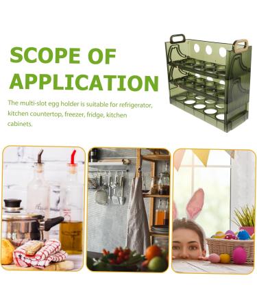 Ciieeo 30 Grid Egg Holder Egg Storage Box Plastic Organizers Multi-layer Egg Holder Egg Tray High Capacity Clamshell Egg Plate - Buy Online on GoSupps.com