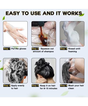 IIIMEIDU Herbal Hair Dye Shampoo 3 in 1 Black for Gray Hair Coverage 500ml - Buy Online on GoSupps.com