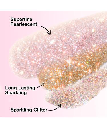 Erinde Liquid Glitter Eyeliner #07 Candy - Waterproof Metallic Eyeliner Pen Highly Pigmented Shimmer Eyeshadow Liner for Stunning Eye Highlight Makeup - Buy Online on GoSupps.com