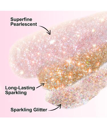 Erinde Liquid Glitter Eyeliner #09 Rose Flash - Highly Pigmented Waterproof Metallic Eye Liner Pen for Stunning Korean Makeup - Buy Online on GoSupps.com