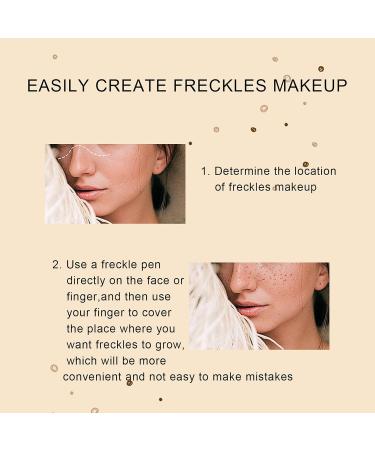 Freckle Pen Freckle Makeup Pen Waterproof Dot Spot Pen Tool Kit Long-Lasting Dotting Pen Light Brown and Dark Brown(01soft brown) - Buy Online on GoSupps.com