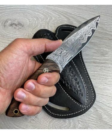 Hand Forged Hunting Knife with Walnut Handle - 150 Layers Damast Steel - Perfect Camping & Survival Gift - Buy Online on GoSupps.com