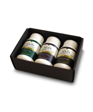 Premium NMN Supplement Set - Nicotinamide Riboside Marine Collagen Trans-Resveratrol