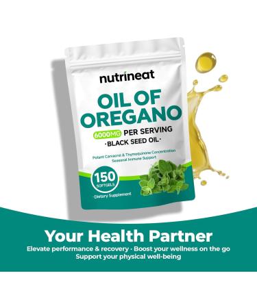 NutriNeat Oil of Oregano Capsules (150 Softgels) Oregano Oil Capsules Organic Oil of Oregano with Black Seed Oil oregano oil capsules with Oregano Oil Extract Non-GMO Immune & Antioxidant Support - Buy Online on GoSupps.com
