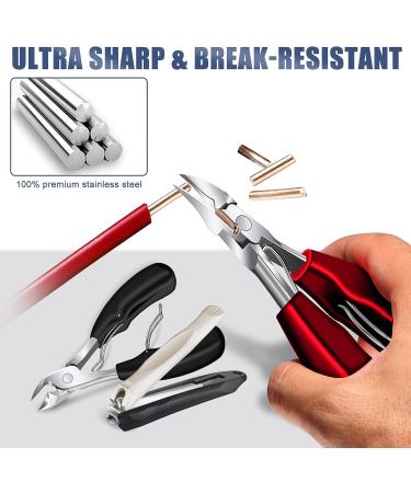 Senior Toenail Clippers - 8PCS Sharp Curved Blade for Thick Nails | Heavy Duty Professional Nail Cutter with Catcher - Buy Online on GoSupps.com