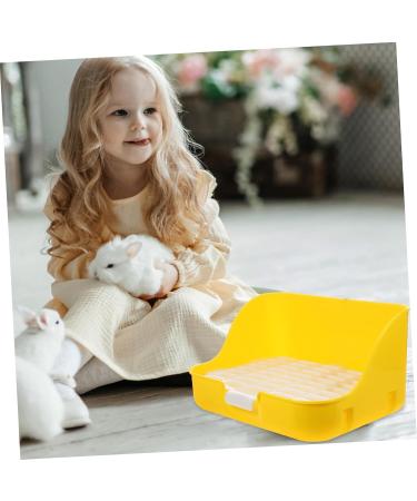 Box Rabbit Toilet Pet Pee Toilet Pet Litter Tray Small Pet Toilet Rabbit Potty Bunny Potty Pet Potty Bunny Toilet Pet Drawer Potty Pet Supply Pet Training Corner 28.5X23.5X15.5CM Yellow - Buy Online on GoSupps.com