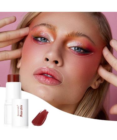 Multifunctional Makeup Stick 3D Highlighter Blush and Rouge Lip Stick Waterproof Highlighter Blush Stick Cream Texture Anti-Sweat Makeup Stick for Cheeks Lips and Eyes Blush Stick (01) - Buy Online on GoSupps.com