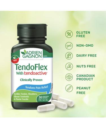 Adrien Gagnon - TendoFlex for Tendons Pain Relief 30 Veggie Capsules - Buy Online on GoSupps.com