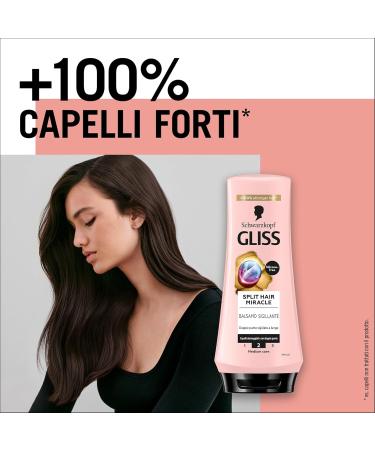  Gliss Schwarzkopf Gliss Adieu Doubles Conseils Sealing Balm 200 ml Restructuring Balm with Ionic Complex and Grape Seed Oil Products for Damaged Hair and Split Ends - Buy Online on GoSupps.com