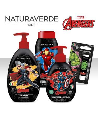 Naturaverde Kids Marvel Avengers Liquid Soap - Captain America | Organic Children s Soap with Marigold & Chamomile Extracts - 250ml - Buy Online on GoSupps.com