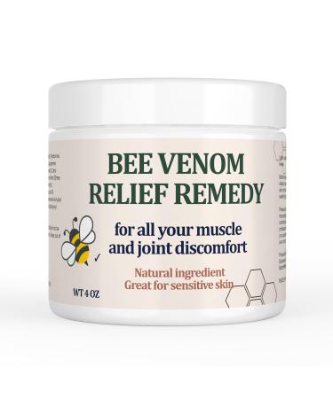 Organic Bee Venom Muscle & Joint Cream Extra Effective Muscle & Joint Care for Neck Hand Feet Knee Muscles Shoulder Wrist Elbow Ankle Foot Aches Arnica Vitamin B6 4 Fl Oz (Pack of 1)