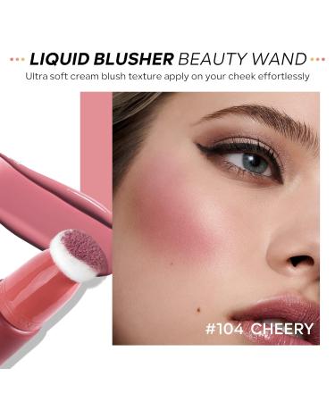 FREEORR Liquid Blush Wand - Dual Use Cheek and Lip Makeup for Dewy Finish - Cheery D-104 - Buy Online on GoSupps.com