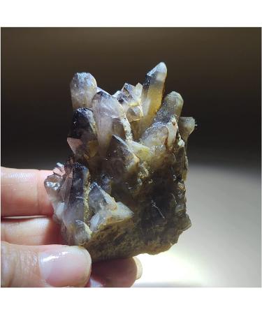 Natural Crystal Rough Minerals s 81.7 Gnatural Tee Topaz Gross Smoky Obelisk Aura Round Vein Home decoring1pc s Decoration