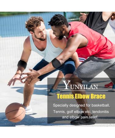 YUNYILAN Tennis Elbow Brace | Adjustable Forearm Support Strap with Gel Compression | Pain Relief for Tennis & Golfer Tendinitis | Men & Women - Buy Online on GoSupps.com
