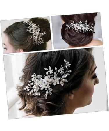 minkissy Wedding Hair Accessories Hair Clips Hair Barrettes Tiara Hair Pin Bride Hairpin Bridal Hair Accessory Girl Headpiece Bride Headpieces for Wedding Hair Comb Rhinestones Leaf Women's - Buy Online on GoSupps.com