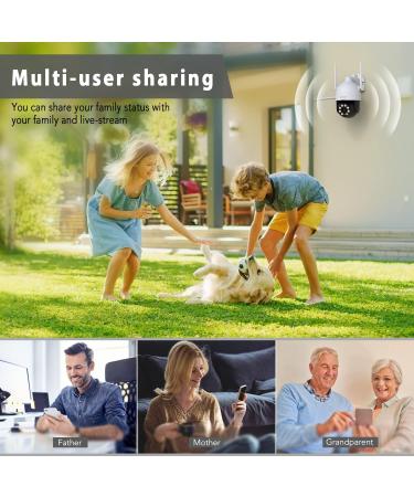 Dekco 2K Outdoor WiFi Security Camera with 360 Pan-Tilt View, Motion Detection, Siren, 2-Way Audio, Full Color Night Vision - Waterproof Dome Surveillance Camera for Home - 3MP, 1 Pack - Buy Online on GoSupps.com