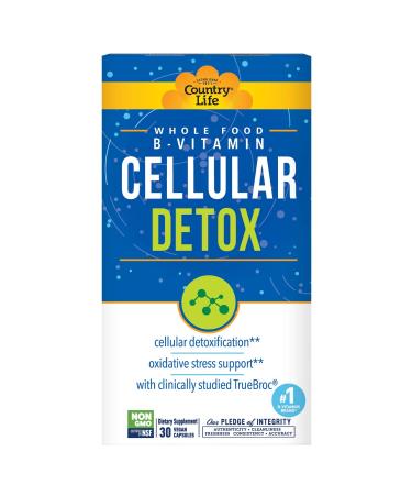 Country Life Whole Food B-Vitamin Cellular Detox 30 Vegan Capsules
