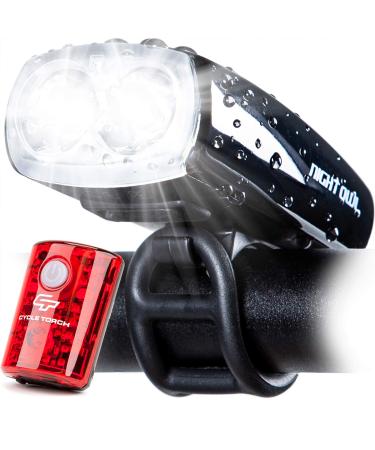Ultra Bright USB Rechargeable Bike Light Front and Back by Cycle Torch, Bicycle Light Set, Safety LED Tail Light Included, Bike Lights for Night Riding for Mountain, Road, Kids & City Bicycles