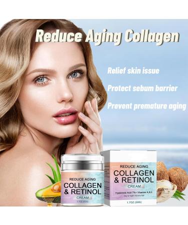 Collagen Retinol Face Cream Face Care Moisturiser For Women Anti-Aging Hyaluronic Acid Face Moisturiser Acne Redness Reducing Face Cream Hydrating Face Cream Face Cream For Mature Skin - Buy Online on GoSupps.com