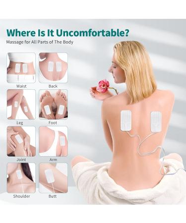 UNISOPH TENS Electrode Pads 20 pcs - Self Adhesive & Reusable for Muscle and Joint Pain Relief - Compatible with Most TENS Machines - 40x80mm - Buy Online on GoSupps.com