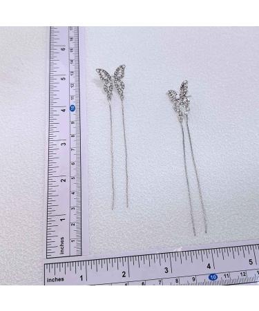Shop W WEILIRIAN Bohemian Butterfly Tassel Chain Earrings - Vintage Long Drop & Stud Style Jewelry for Women - Perfect Gifts - Buy Online on GoSupps.com