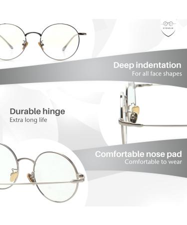 Buy LC Eyewear Blow Light Filter Glasses for Men & Women - Super Light Anti-Fatigue Computer & Gaming Goggles - Prescription-Free Zilver - Buy Online on GoSupps.com