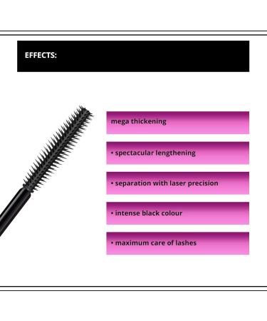 Eveline Cosmetics Extension Volume Mascara - Thickening & Separating 10ml - Black | International Shipping Available - Buy Online on GoSupps.com