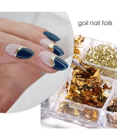 Glitter Nail Art Foils Flakes | Holographic Aluminum Nail Sequins for 3D DIY Manicure Decorations - Buy Online on GoSupps.com