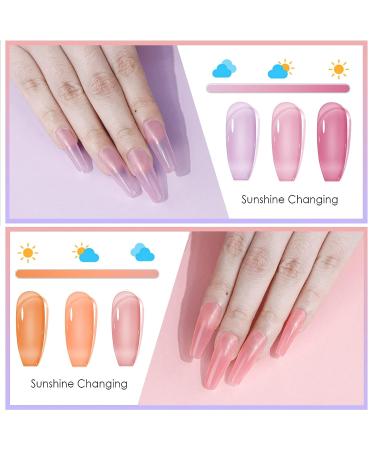 SEISSO Transparent Nude Jelly Gel Nail Polish Set - 6 Sheer Colors for DIY Nail Art - Perfect Gift for Girls and Women - Buy Online on GoSupps.com