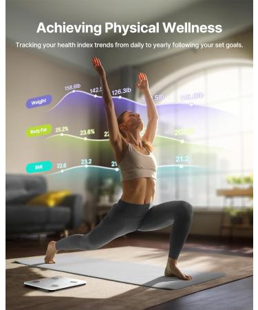 FITINDEX Smart Scale - Digital Bathroom Scale for Body Weight, Body Fat, BMI, Muscle | Bluetooth Body Composition Health Monitor - White - Buy Online on GoSupps.com