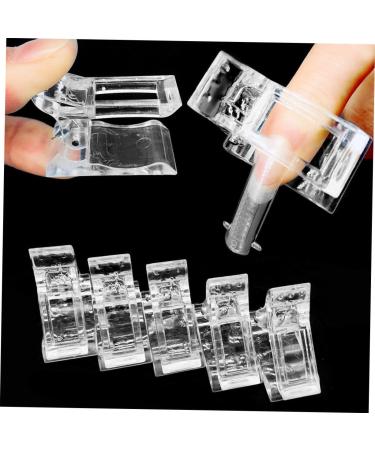 MAGICLULU 3 Sets Nail Set Stainless Salon De Pro Women Nail Extension Set Nail Art Clip Gel Kit for Nails Lengthening Nail Tips Clip Nail Clip Manicure Nail Piece Tool Abs White - Buy Online on GoSupps.com