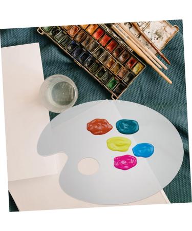 TEHAUX Acrylic Mixing Palette Set - Clear Cosmetic Palette for Foundation & Nail Polish | Perfect Powder Mixing Plate with Spatula - Buy Online on GoSupps.com