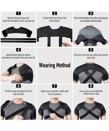 Kuangmi Double Shoulder Support Brace Strap Neoprene Protector Size Large - Buy Online on GoSupps.com