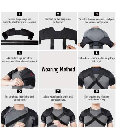 Kuangmi Double Shoulder Support Brace XL - Neoprene Protector (Pack of 1) - Buy Online on GoSupps.com