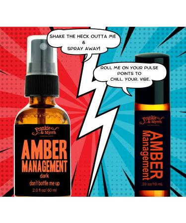 Frankie & Myrrh Amber Management Spray and Roll-On Combo for Daily Frustrations | Patchouli Amber Vanilla Aromatherapy Freshwater Perfume 2 fl. oz. - Buy Online on GoSupps.com