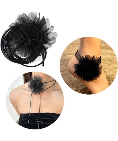 Southjieling Handmade Flower Choker Necklace | Elegant Party Jewelry for Women & Girls | Beige Fabric Gift - Buy Online on GoSupps.com