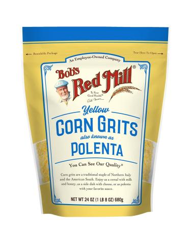 Bob's Red Mill Corn Grits Polenta 24 OZ - Pack of 4 | Gluten-Free | Gourmet Cooking - Buy Online on GoSupps.com