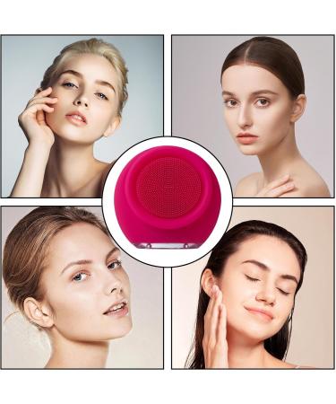 Anulely Face Cleansing Brush Electric Facial Brush Delicate Silicone Face Wash Brush Waterproof Face Cleansing Brush for Effective Face Cleansing Pink/Red - Buy Online on GoSupps.com