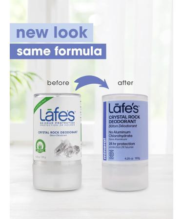 Lafe's Unscented Crystal Mineral Rock Deodorant - Vegan Cruelty-Free 24-Hour Protection | 3 Pack (4.25 oz each) - Ideal for Women & Men - Gluten Free Paraben Free Baking Soda Free - Buy Online on GoSupps.com
