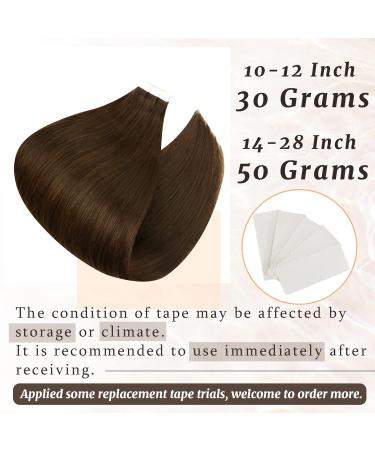 Ugeat Dark Blond Seamless Tape Hair Extensions - 20cm & 60cm | One-Sided Adhesive Strips | International Shipping - Buy Online on GoSupps.com