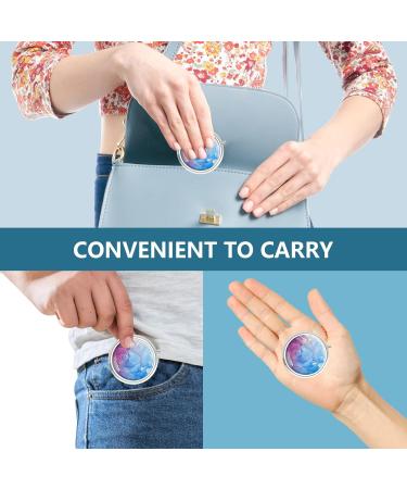 Portable 3-Compartment Pill Organizer | Decorative Metal Vitamin Dose Set - Van Gogh & Marble Design | Perfect Gift Idea - 4 Pieces - Buy Online on GoSupps.com