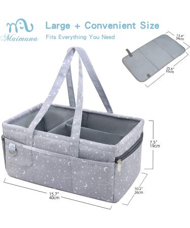 Large Baby Diaper Caddy Organizer with Changing Pad - Nursery Shower Gift Bag for Boy & Girl - Buy Online on GoSupps.com