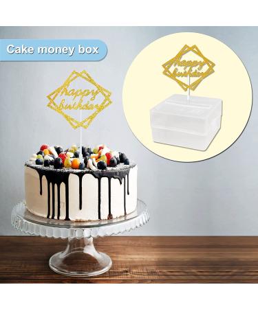 Money Cake Box for Cash Gift | Surprise Cake Popping Stand with Money Roll Holder | Birthday Party Decoration (20 Transparent Bags) - Buy Online on GoSupps.com