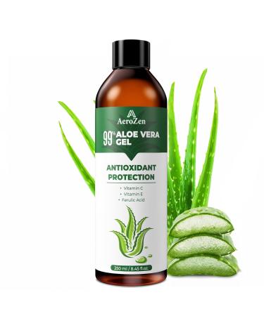 Aero Zen 99% Natural Aloe Vera Gel | Daily Hydration & After-Sun Relief | Lightweight Alcohol-Free Formula Deeply and Quickly Soothes Skin Suitable for Face/Body/Hair - 8.45 fl oz 8.45 Fl Oz (Pack of 1) - Buy Online on GoSupps.com