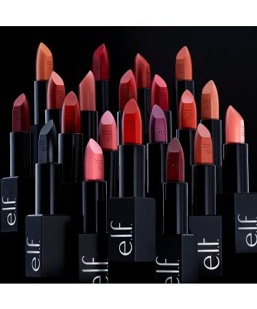 e.l.f. O Face Satin Lipstick - Richly Pigmented, Nourishing, Long-Lasting Creamy Formula with Jojoba - Vegan & Cruelty-Free - Hustle - Buy Online on GoSupps.com