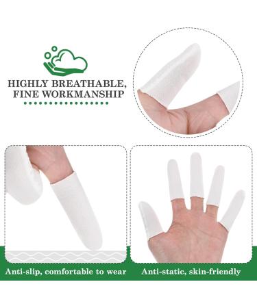 Garneck 200 Cotton Finger Cots - Nonslip Medium Thumb Protectors | Breathable Finger Covers for Sweat Protection - Buy Online on GoSupps.com