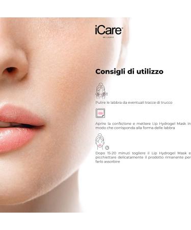 iCare Hydrogel Lip Mask - Instant Lifting Technology Gel Patch With Plant Active Ingredients Moisturizing Eliminates Chapped Lips Redefines Lip Contours Sets Makeup - Buy Online on GoSupps.com